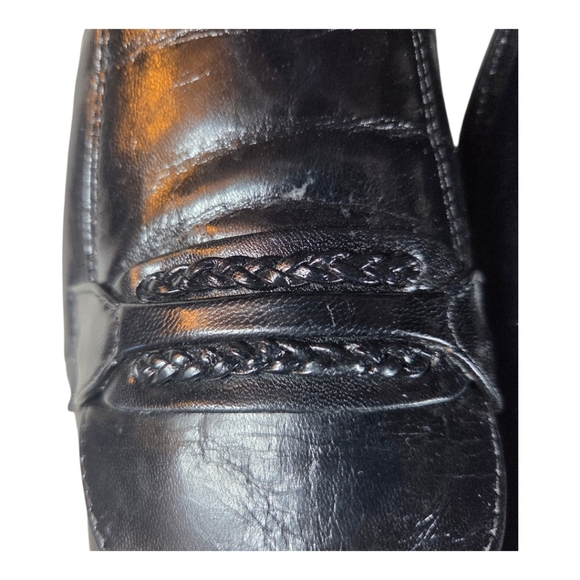 Florsheim Mens Black Leather Penny Loafers Size 8 1/2 - Picture 6 of 6